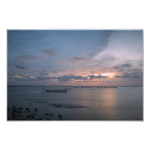 Zonsondergang bij het strand