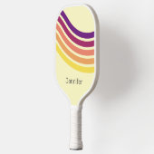 Zonsondergang bij het strand Kleurrijke Abstracte Pickleball Paddle (Links)