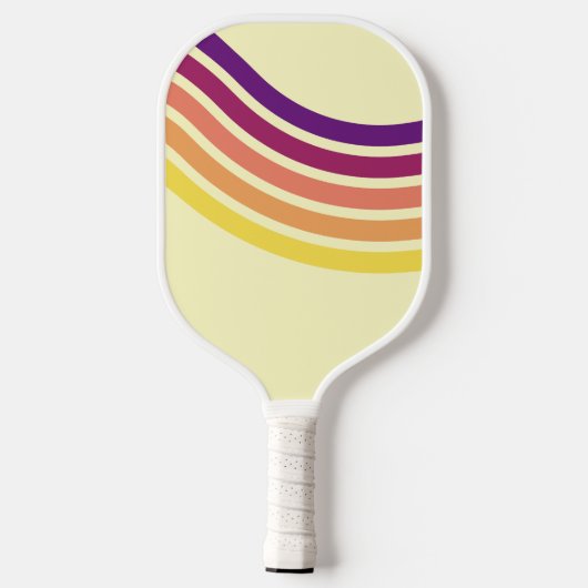 Zonsondergang bij het strand Kleurrijke Abstracte Pickleball Paddle (Achterkant)