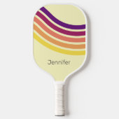 Zonsondergang bij het strand Kleurrijke Abstracte Pickleball Paddle (Voorkant)