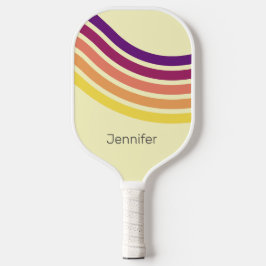 Zonsondergang bij het strand Kleurrijke Abstracte  Pickleball Paddle