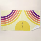 Zonsondergang bij het strand Kleurrijke Abstracte Strandlaken (Voorkant)