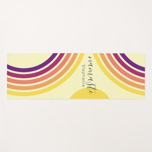 Zonsondergang bij het strand Kleurrijke Abstracte  Yogamat (Voorkant (horizontaal))