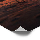 Zonsondergang bij het Strand Poster (Hoek)