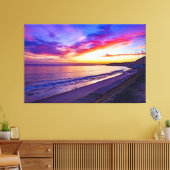 zonsondergang bij het strand verpakt canvas afdruk (Insitu (Woonkamer))