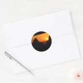 Zonsondergang bij het Venster Ronde Sticker (Envelop)