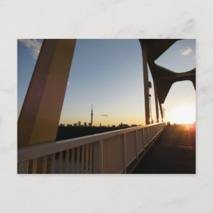 Zonsondergang bij Horikirihinan-brug: Tokyo Briefkaart