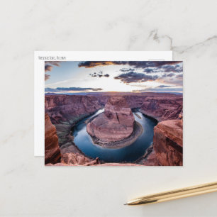 Zonsondergang bij Horsehoe Bend Briefkaart