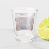 Zonsondergang bij Horsehoe Bend Shot Glas (Achterkant)