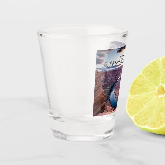 Zonsondergang bij Horsehoe Bend Shot Glas (Links)
