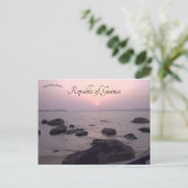 Zonsondergang bij Iles de los Republic of Guinea Briefkaart (Staand voorkant)