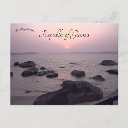 Zonsondergang bij Iles de los Republic of Guinea Briefkaart (Voorkant)