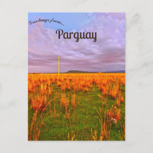 Zonsondergang bij Itape Paraguay Briefkaart
