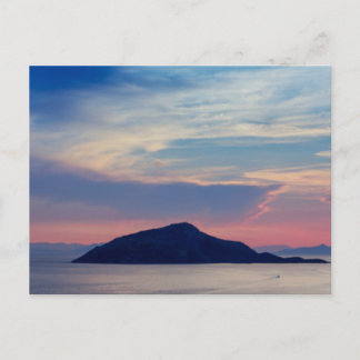 Zonsondergang bij Kaap Sounion, Griekenland Briefkaart