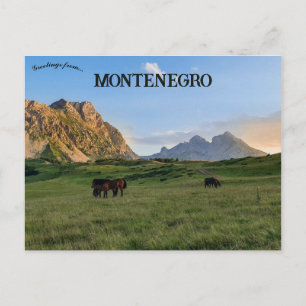 Zonsondergang bij Komovi Mountain Montenegro Briefkaart