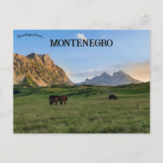 Zonsondergang bij Komovi Mountain Montenegro Briefkaart (Voorkant)