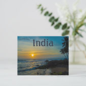Zonsondergang bij Kovalam Kerala India Briefkaart (Staand voorkant)