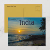 Zonsondergang bij Kovalam Kerala India Briefkaart (Voorkant / Achterkant)