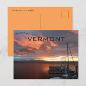 Zonsondergang bij Lake Champlain Vermont Briefkaart (Voorkant / Achterkant)