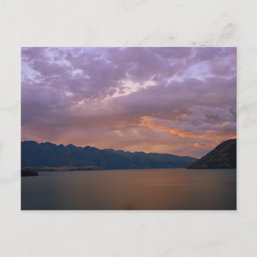 Zonsondergang bij Lake Wakatipu, Queenstown, NZ Briefkaart (Voorkant)