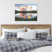 Zonsondergang bij Little Molas Lake - Colorado Tra Canvas Afdruk (Insitu (Slaapkamer))