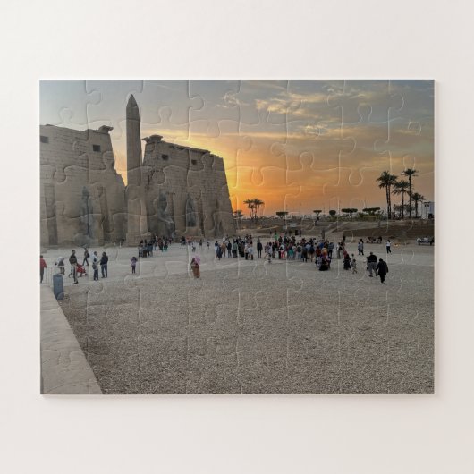 Zonsondergang bij Luxor Legpuzzel (Horizontaal)