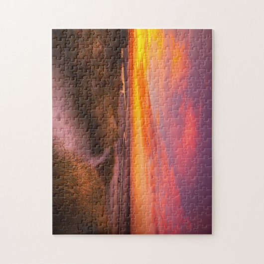 Zonsondergang bij Mayflower Beach op The Cape Legpuzzel (Verticaal)