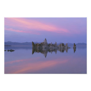 Zonsondergang bij Mono Lake, CA. Foto Afdruk
