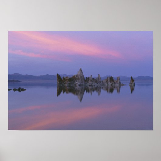 Zonsondergang bij Mono Lake, CA. Poster (Voorkant)