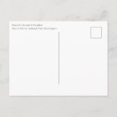 Zonsondergang bij Mount Rainier-aanslag Briefkaart (Achterkant)