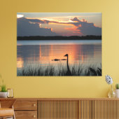 Zonsondergang bij Mt Dora, Florida Canvas Afdruk (Insitu (Woonkamer))