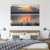 Zonsondergang bij Mt Dora, Florida Canvas Afdruk (Insitu (Slaapkamer))