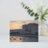 Zonsondergang bij Napoli Coastline Italië Briefkaart (Staand voorkant)