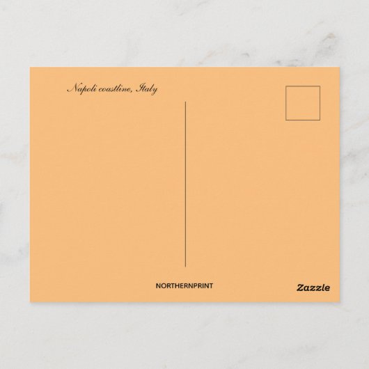 Zonsondergang bij Napoli Coastline Italië Briefkaart (Achterkant)