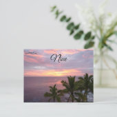 Zonsondergang bij Niue Briefkaart (Staand voorkant)
