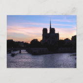 Zonsondergang bij Notre Dame de Paris Briefkaart (Voorkant)