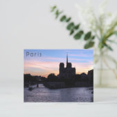 Zonsondergang bij Notre Dame de Paris Briefkaart (Staand voorkant)