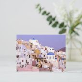 Zonsondergang bij Oil, Santorini 2 Briefkaart (Staand voorkant)