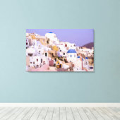 Zonsondergang bij Oil, Santorini 2 Canvas Afdruk (Insitu (Houten vloer))