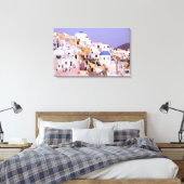 Zonsondergang bij Oil, Santorini 2 Canvas Afdruk (Insitu (Slaapkamer))