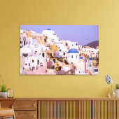 Zonsondergang bij Oil, Santorini 2 Canvas Afdruk (Insitu (Woonkamer))