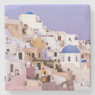 Zonsondergang bij Oil, Santorini 2 Stenen Onderzetter