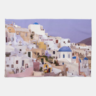 Zonsondergang bij Oil, Santorini 2 Theedoek