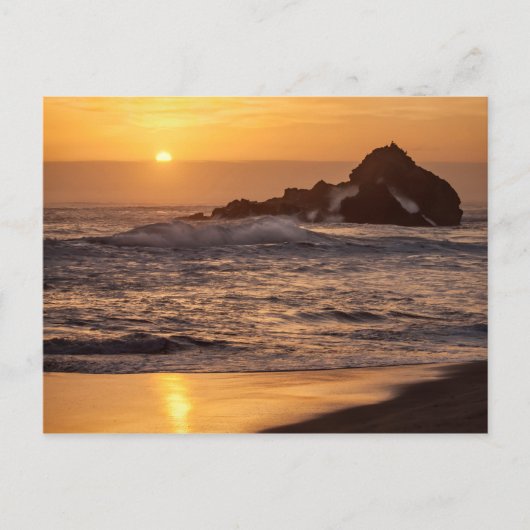 Zonsondergang bij Pfeiffer Beach Briefkaart (Voorkant)