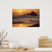 Zonsondergang bij Pfeiffer Beach Poster (Keuken)