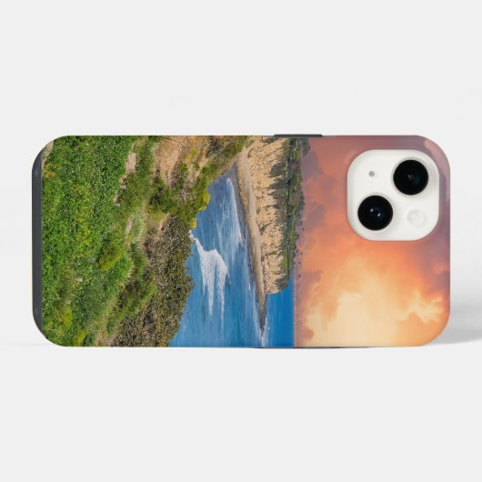 Zonsondergang bij Point Dume in Malibu iPhone Hoesje (Achterkant horizontaal)