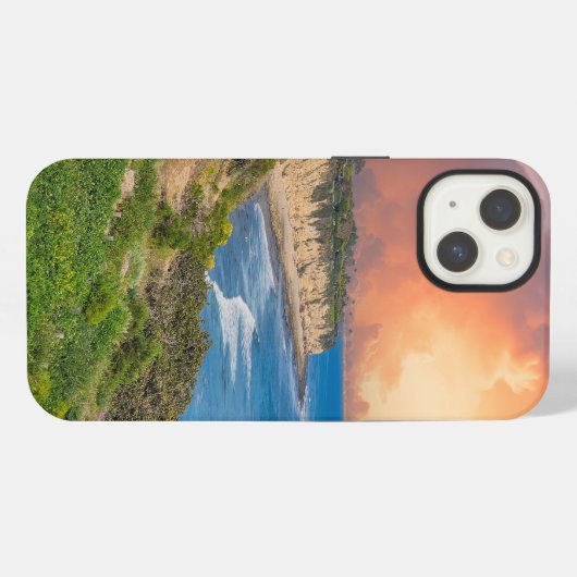 Zonsondergang bij Point Dume in Malibu iPhone Hoesje (Achterkant horizontaal)