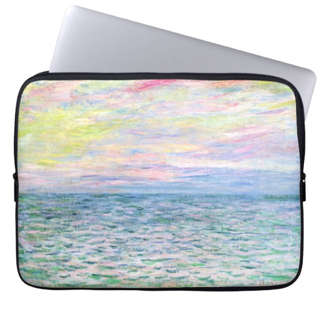 Zonsondergang bij Pourville door Monet Laptop Sleeve (Voorkant)