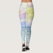 Zonsondergang bij Pourville door Monet Leggings (Achterkant)