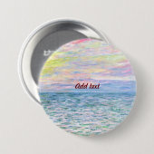 Zonsondergang bij Pourville door Monet SJABLOON Ronde Button 7,6 Cm (Voorkant /achterkant)